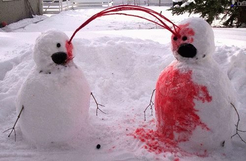 Прикольные снеговики:) (10 фото)