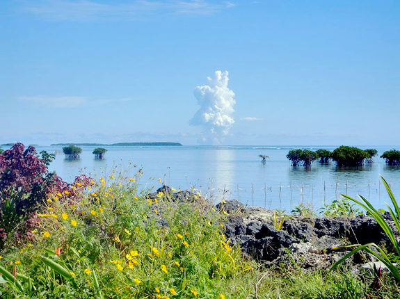 Извержение подводного вулкана неподалеку от островов Тонга (8 фото)
