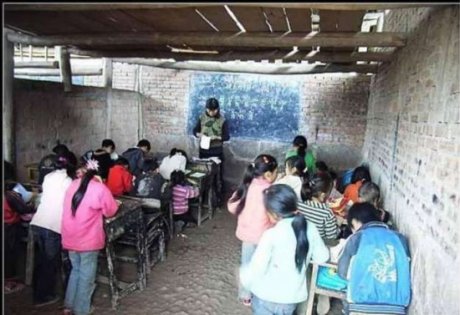 Китайская деревенская школа (6 фото)
