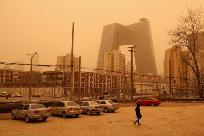 Песчаная буря в Китае (15 фото)