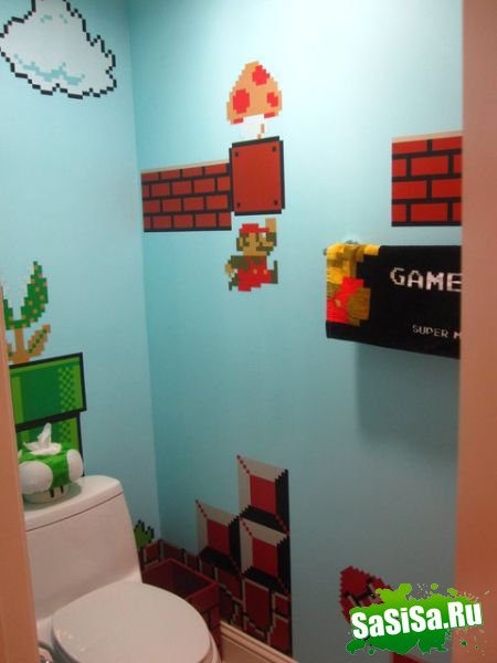 Туалет фанатки игры Супер Марио (10 фото)