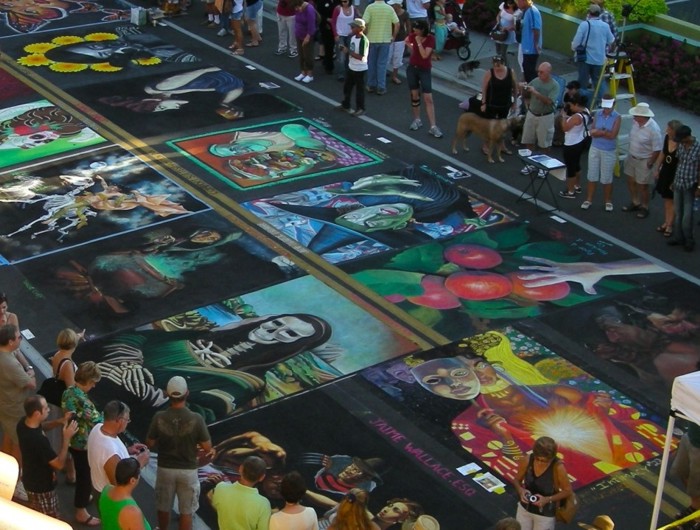 Фестиваль Сарасота Мел:лучшая тротуарная живопись в мире (11 фото + видео)