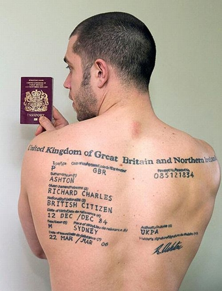 Татуировка паспорта (1 фото)