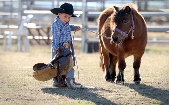 Самый юный ковбой в мире (6 фото)