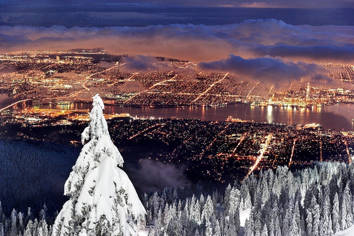Живописные панорамы Ванкувера с горы Grouse (7 фото)