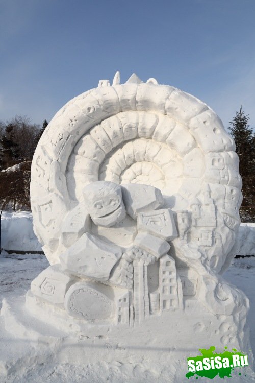 Снежные скульптуры (17 фото)