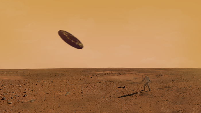 Curiosity снова заснял на Марсе НЛО с хвостом 