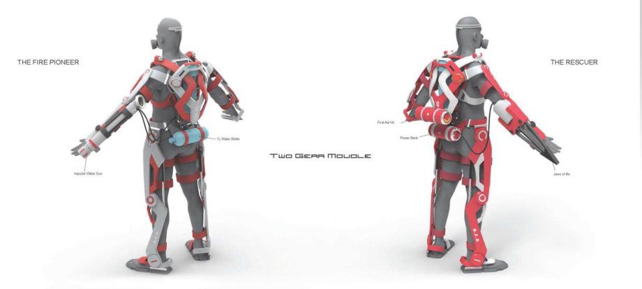 Прототип костюма для пожарных будущего (14 фото)