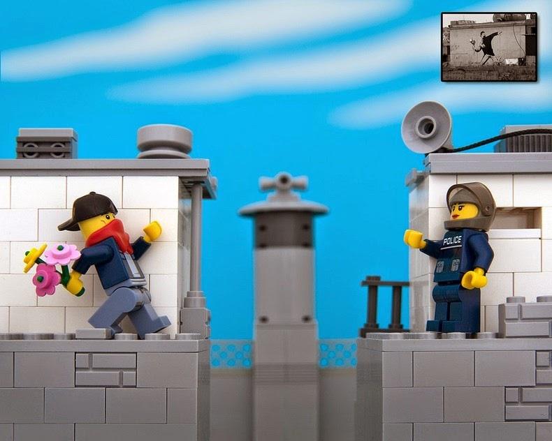Лего Стрит-Арт от Бэнкси (7 фото)