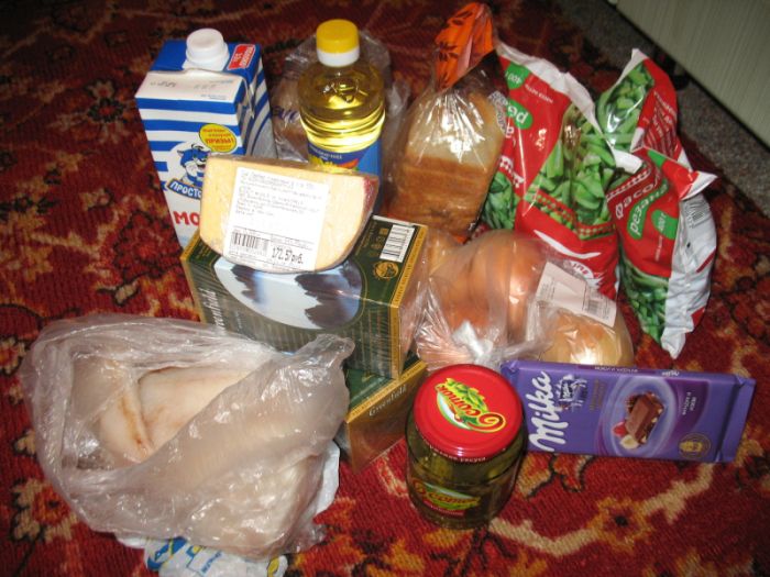 Продуктовая корзина на 1000 рублей в разных странах (28 фото)