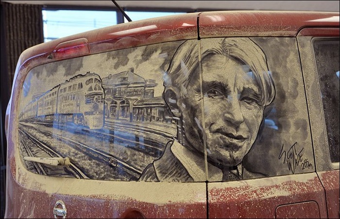 Рисунки на грязных автомобилях (16 фото)