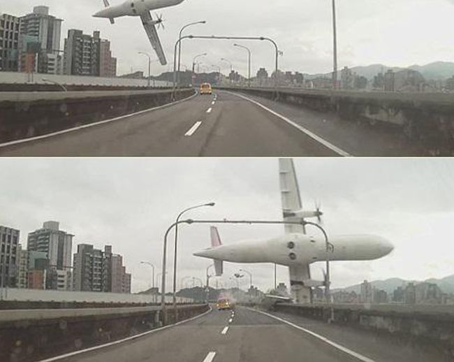 В Тайване упал самолет компании TransAsia (видео + 11 фото)