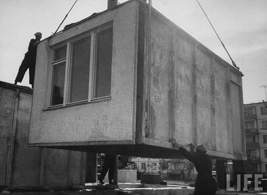 Как строили “хрущевки” в 1963 году (18 фото)