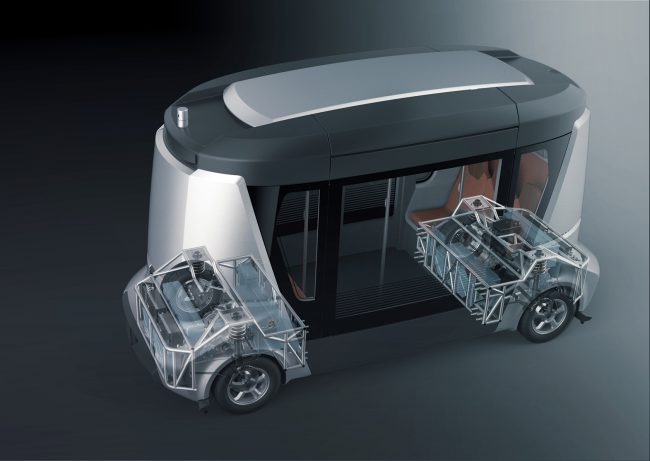 Российская компания Volgabus представила беспилотный модульный автобус (6 фото)
